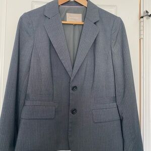 Banana Republic Gray Striped Blazer